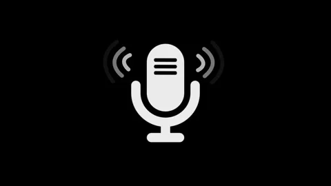 Minimalist Microphone Icon Animated, Dynamic Frequency Wave Signal Animatio.. Vidéo 311733319