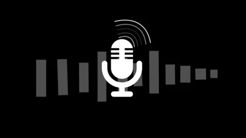 Minimalist Microphone with Sound Waves Animation, Microphone and Radiating .. Video stock 310568242