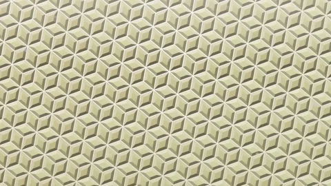 Minimalist Mint Green Geometric Cube Mosaic Pattern Background Loop Stock Footage 345197920