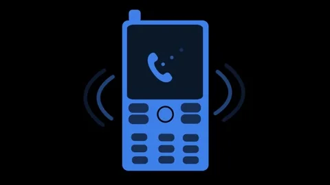 Minimalist Mobile Phone Icon with Ringin... | Stock Video | Pond5