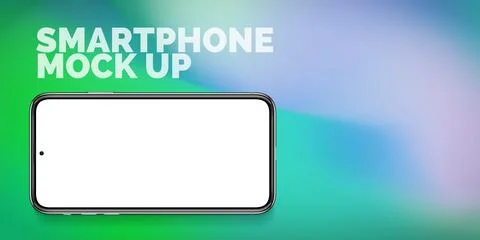 Minimalist mockup smart phone for vector presentation, application, infographics Stock Illustration