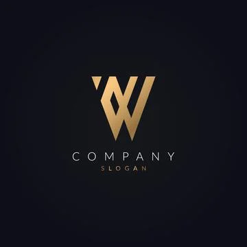 Minimalist Modern and Creative W letter logo icon design. House, Property Stock Illustration