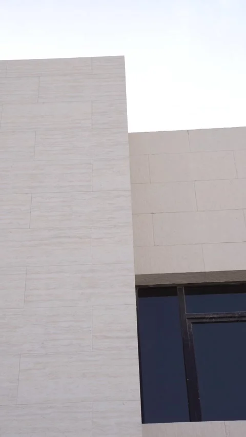 Minimalist Modern Architecture Facade and Window Detail Stock-Footage 336319599