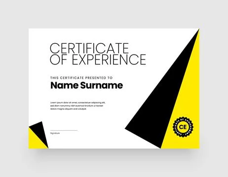 Minimalist modern certificate template. Stock Illustration