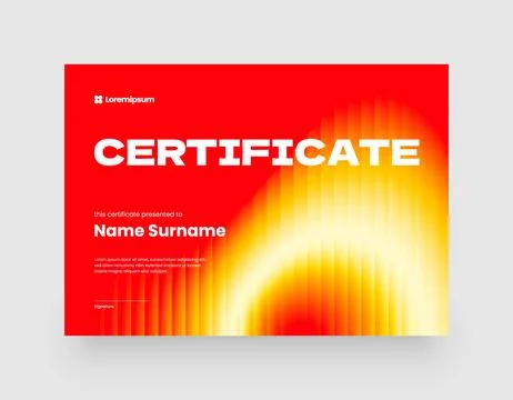 Minimalist modern certificate template. Stock Illustration