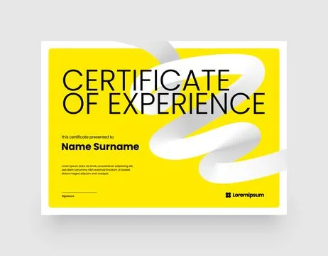 Minimalist modern certificate template. Stock Illustration