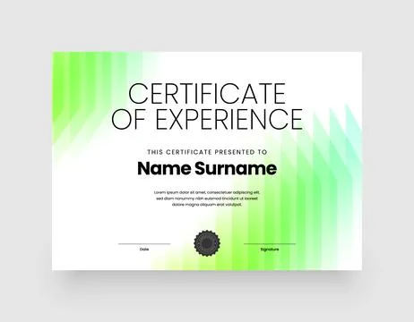 Minimalist modern certificate template. Stock Illustration