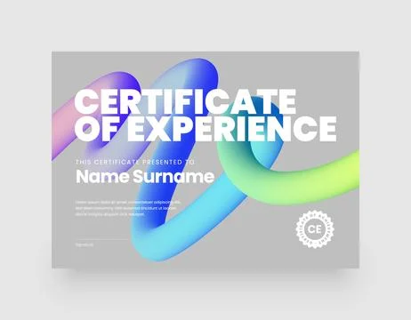 Minimalist modern certificate template. Stock Illustration
