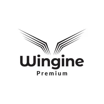 Minimalist modern spread wings logo design vector graphic symbol icon sign .. Иллюстрация