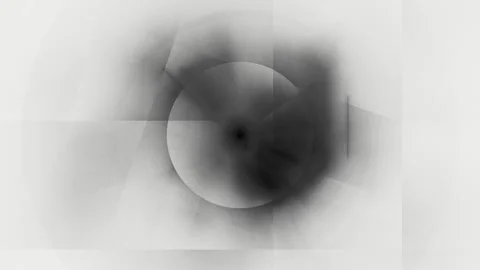 Minimalist Monochrome Circular Pulse and Geometric Grid Loop Stock Footage 345962255