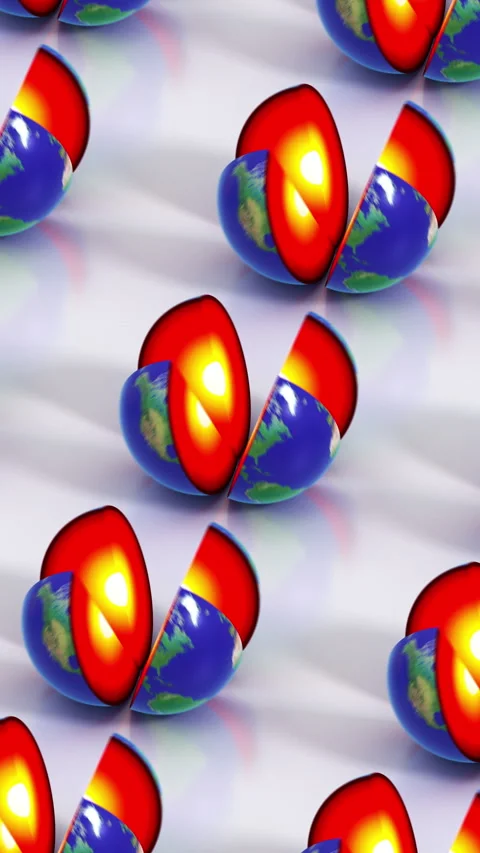 Minimalist motion design with transforming spheres in the form of Earth models Stock Footage 338410842