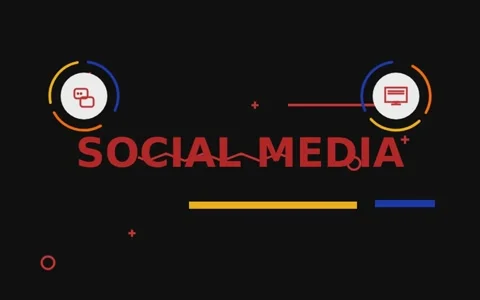 Minimalist motion graphic background featuring social media typography with.. Stock Footage 341220989