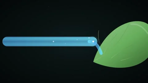 Minimalist motion graphics animation featuring a stylized blue liquid progr.. Stock Footage 345694150