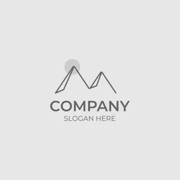 Minimalist mountain logo Stock Illustration