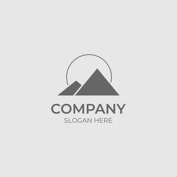 Minimalist mountain logo vector Stock Illustration