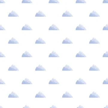 Minimalist mountain peak seamless pattern on white background Illustrazione stock