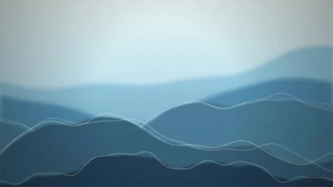 Minimalist mountain ridges with glowing vector lines moving slowly Stock Footage 340877460