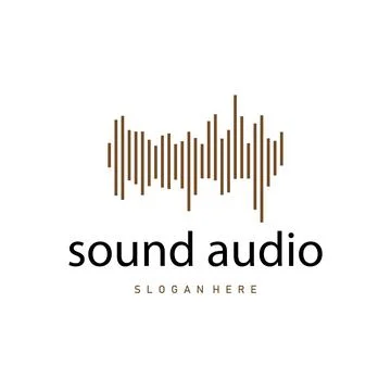 Minimalist music logo featuring equalizer bars, ideal for audio apps Stockillustratie