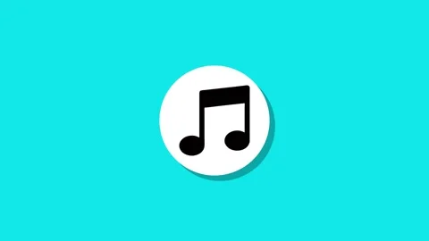 Minimalist musical note animation featuring black sixteenth notes on white .. Stock Footage 327762407