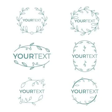 Minimalist nature frame logo vector Illustrazione stock