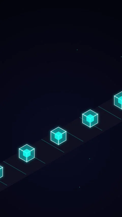 Minimalist neon grid perspective on dark background Stock Footage 344933856