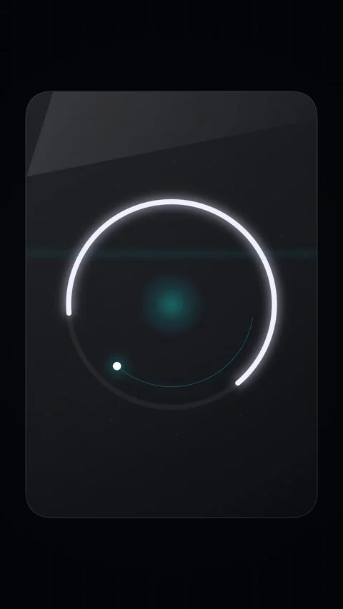 Minimalist Neon Ring Loader Graphic for Modern Technological Interface Concep Stock Footage 344933273