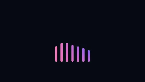 Minimalist Neon Soundwave Equalizer Animation 库存影片 343665259