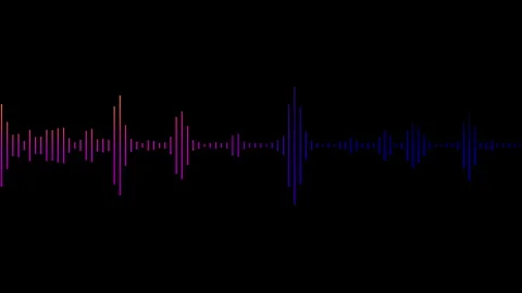 Minimalist Neon Waveform Audio Equalizer Video stock 246616992