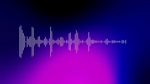 Minimalist Neon Waveform Audio Equalizer Video stock 246617006