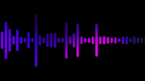 Minimalist Neon Waveform Audio Equalizer Video stock 246617009