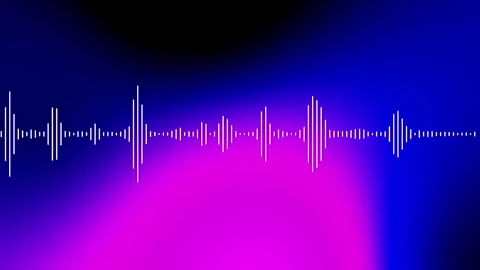 Minimalist Neon Waveform Audio Equalizer Video stock 246617016