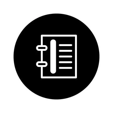 Minimalist notebook icon design representing organization notes reminders a.. イラスト素材