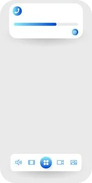 Minimalist Notification Center User Interface Design With Soft Gradient Ele.. Stock Illustration