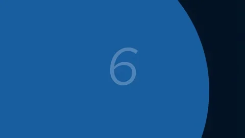 Minimalist Numeral Nine Design: Numeric Countdown Element on Deep Royal Blue Stock Footage 342206717