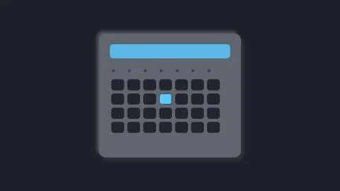 Minimalist numeric keypad with highlighted key on black background Stock Illustration