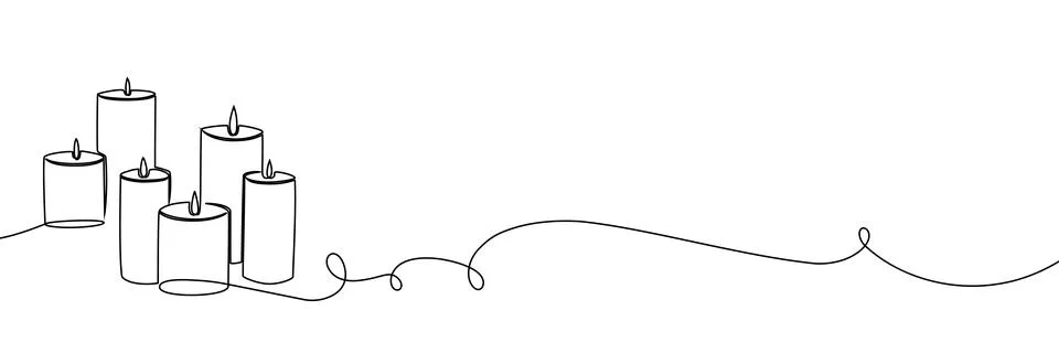 Minimalist one-line drawing of flame in human palm, elegant linear art symbol Stock Illustration
