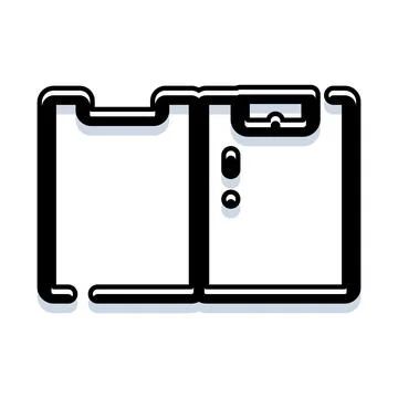 Minimalist open notebook or journal line art working Stock Illustration