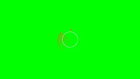Minimalist orange and white circular loading animation on green screen Stock Footage 341824413