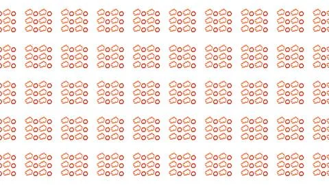 Minimalist orange hand-drawn cloud pattern on white background for wrapping.. Illustrazione stock