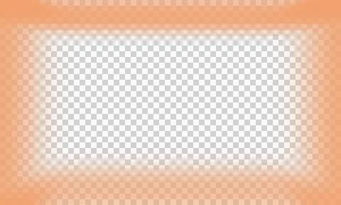 Minimalist Orange Pastel Gradient Border Frame with Transparent Cutout Center Stock Illustration