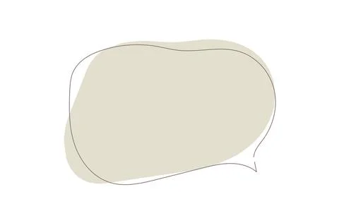 A minimalist, organic blob shape in a soft beige tone Stock Illustration