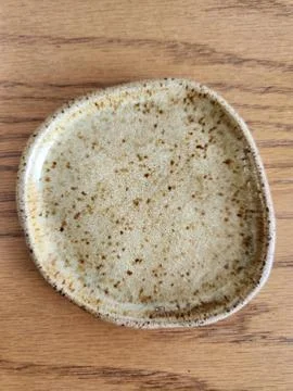 Minimalist organic ceramic tableware for the kitchen Stock Photos