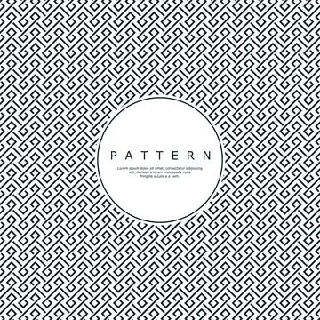 Minimalist ornament line abstract pattern. Simple decorative line pattern design Stock Illustration