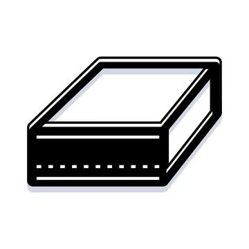 Minimalist outline box storage container icon Stockillustratie