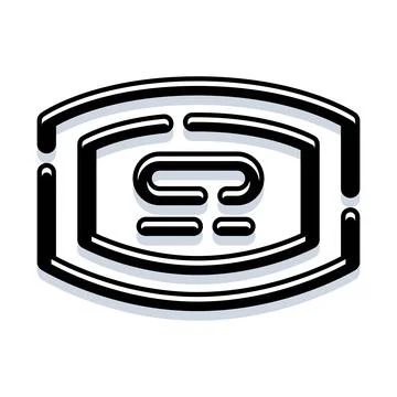 Minimalist outline button icon finding solution concept イラスト素材