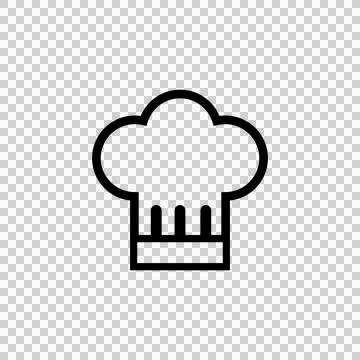 Minimalist Outline Chef Hat Icon. Culinary Profession Cooking Symbol Stock Illustration