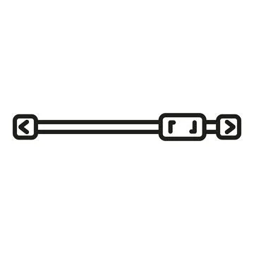 Minimalist outline creating a ui web scroll bar Illustrazione stock