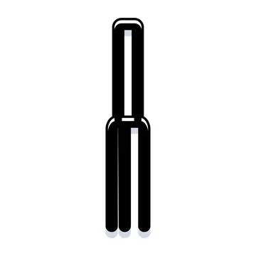 Minimalist outline fork cooking kitchen utensil concept Stock Illustration