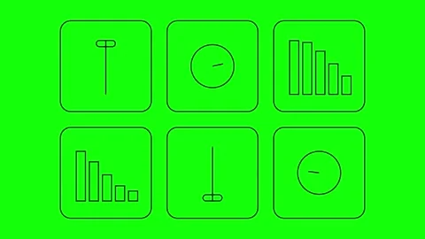 Minimalist outline icons 스톡 동영상 340526261