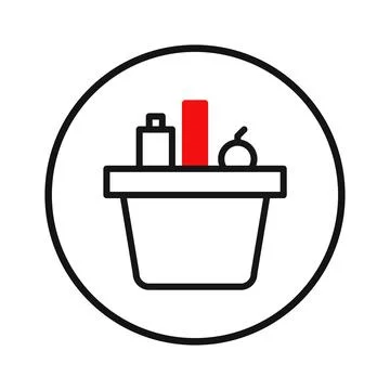 Minimalist outlined illustration showcasing organized elements contained wi.. 스톡 일러스트